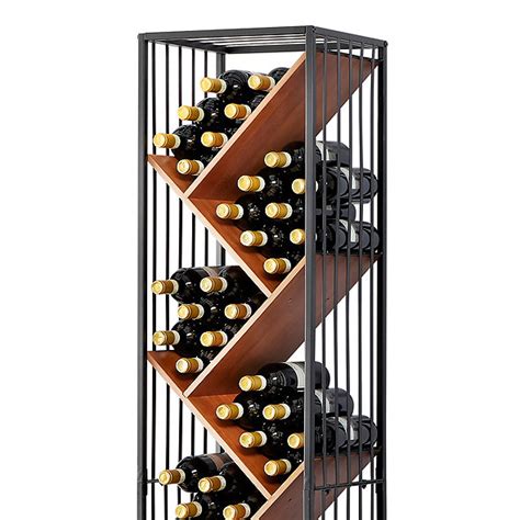 Anjou Modular Metal Wood Wine Rack Wine Enthusiast