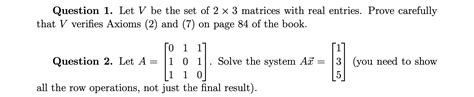 Solved Axiom 2 Vector Addition Is Commutative Axiom 7 Chegg