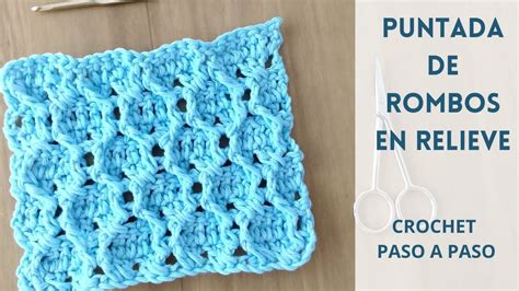 Como Tejer Puntada De Rombos A Crochet Paso A Paso