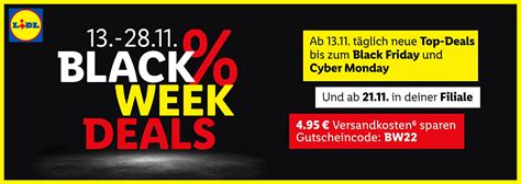 Lidl Black Week Deals mit täglich neuen Angeboten BlackFriday de