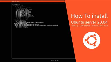 How To Install Ubuntu Server 20 04 Static Ip LAMP SERVER Webmin