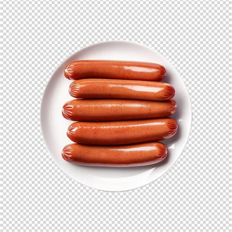 Fresh Sausages Isolated On Transparent Background Png Premium AI