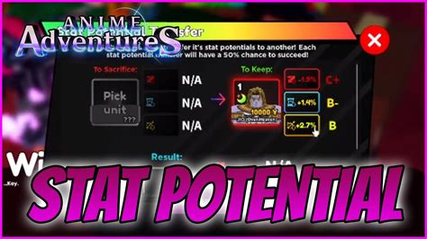 NEW Stat Potential System Explained For Anime Adventures Update 11