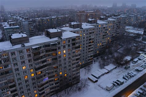 Wallpaper House City Russia Faded Grey Gloomy Trees Winter