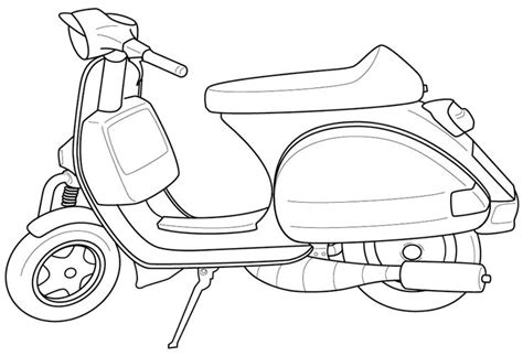 Fantastic Vespa Coloring Sheet For Children