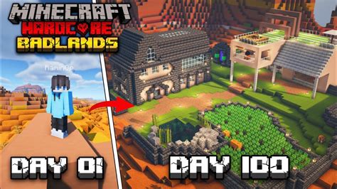 I Survived Days In Badlands Only World In Minecraft Hardcore Hindi