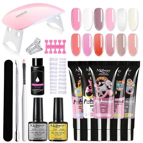 Ml Poly Uv Gel Manicure Set Extend Builder Poly Nail Gel Kits Finger