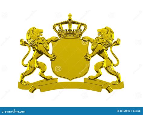 Gold Lion Crest Banner Stock Illustration Illustration Of Border