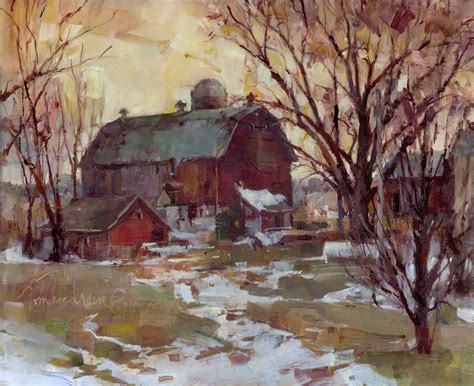 Paintings Tom Nachreiner American Impressionist Barn Painting