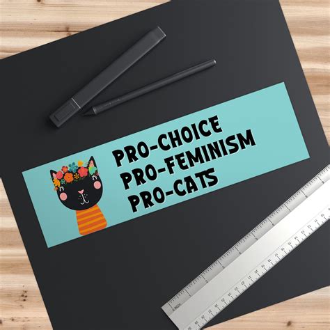 Black Cat Pro Choice Feminism Cats Bumper Car Van Laptop Etsy