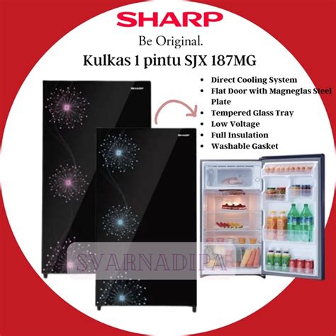 Kulkas Sharp Pintu Sjx Mg Db Dp Liter Svarna Dipa