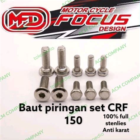 Jual Baut Baud Disc Piringan Cakram Set Depan Belakang Crf Full