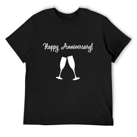 Mens Happy Anniversary T Shirt Husband And Wife Anniversary Tee Black