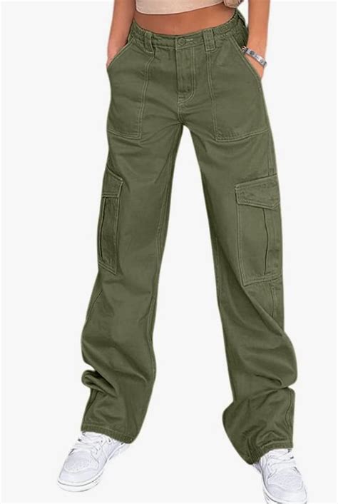 Lepunuo Cargo Pants For Women High Waisted Casual Pants Baggy Stretchy