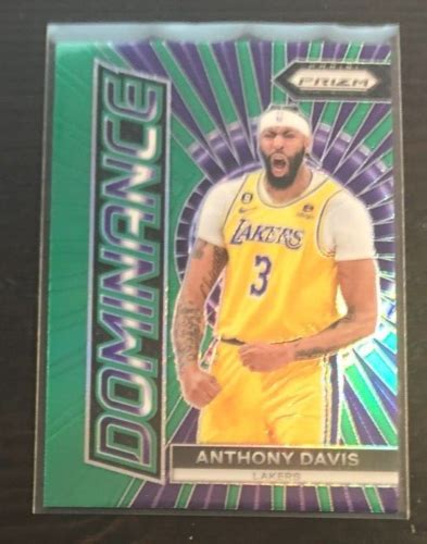 2023 24 Panini Prizm ANTHONY DAVIS Dominance Green Prizm Insert 25