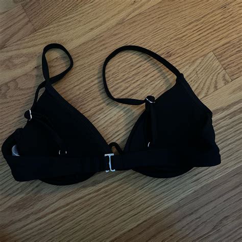 Black Xhilaration Bikini Top Size Small Straps Are Depop