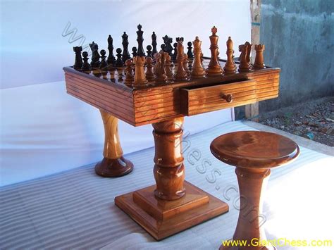 Beautiful Wooden Chess Game Table from GiantChess.com | 7.18