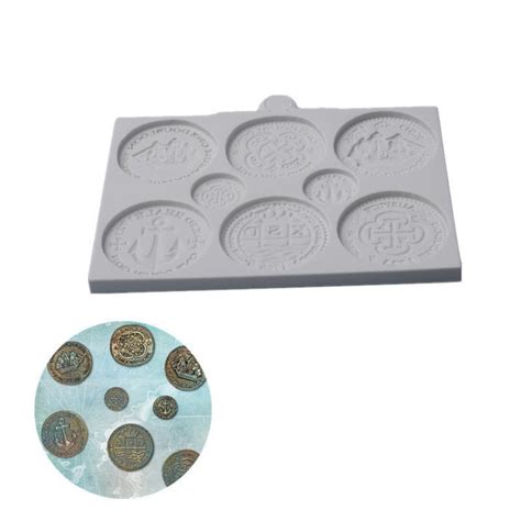 Ocean Coin Gold Coin Fondant Mold Silicone Dry Pace Mold Chocolate Diy