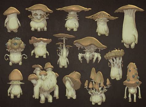 Mushrooms Maxim Emeliyanov On Artstation At