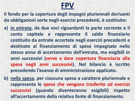 Il Fondo Pluriennale Vincolato Fpv Ppt Scaricare