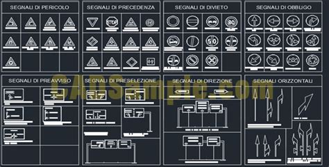 Road Sign Autocad Drawings Free Dwg