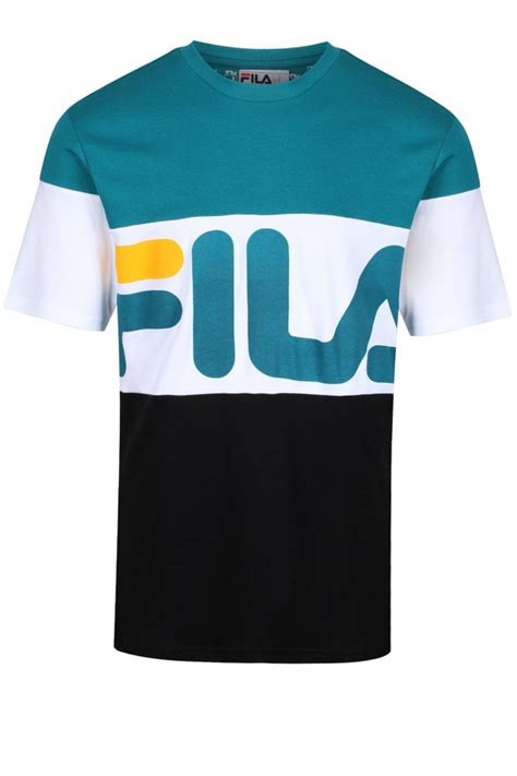 Fila Vintage Vialli Colur Block T Shirt Shop Mens Fila Logo T Shirts