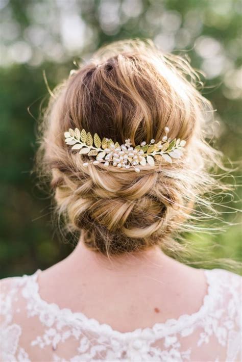 Gold Leaf Hair Comb Bridal Hair Comb Gold Leaf Hair Piece Bohemian Hair