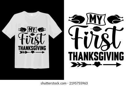 My First Thanksgiving Svg T Shirt Stock Vector Royalty Free