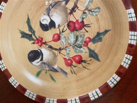 Lenox Winter Greetings Everyday Tartan Earthenware Salad Luncheon