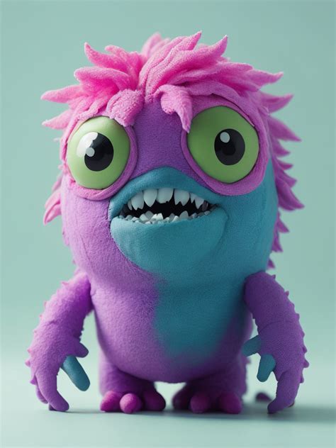 Lumenor Ai Image Generation Cute Monster Toy Vivid Saturated Colors