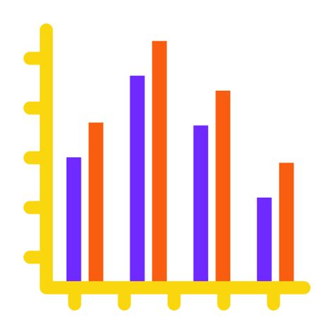 Planar Chart Double Histogram Vector Icons Free Download In Svg Png Format