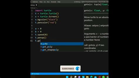 Creating A Vibrate Circle Using Python Turtle Graphics In Vs Code