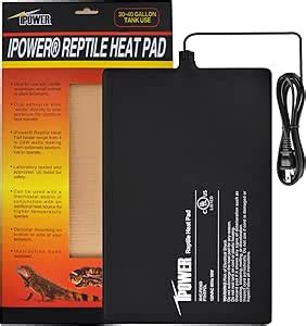 Amazon IPower Reptile Heat Pad 8X12 Inch 16W Under Tank Terrarium