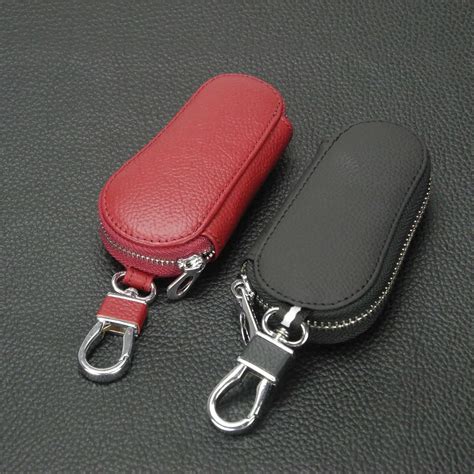 Popular Leather Women Keychain Cover Zipper Key Case Pouch Purse Car ...