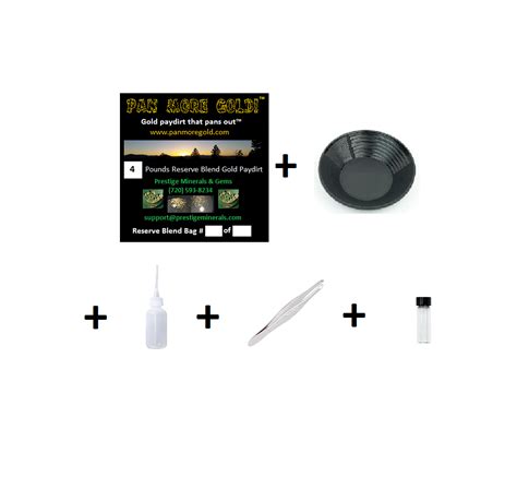 Complete Gold Panning Kit With 4 LB Gold Paydirt, 10" Gold Pan, Snuffe – Colorado Gold Ore