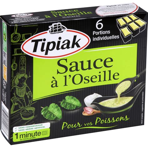 Tipiak Sauce L Oseille Pour Poissons Portions G Pas Cher Prix