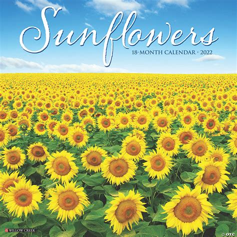 Willow Creek Press Sunflowers 2022 Wall Cal Oriental Trading