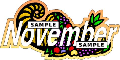 November Clip Art Free Clipart Best