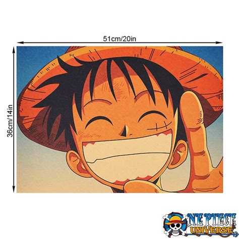 One Piece Luffy Poster 51x36cm Anime Vintage One Piece Universe