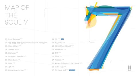 BTS release a packed 20 song track list for 'Map Of The Soul: 7'! ⋆ The ...