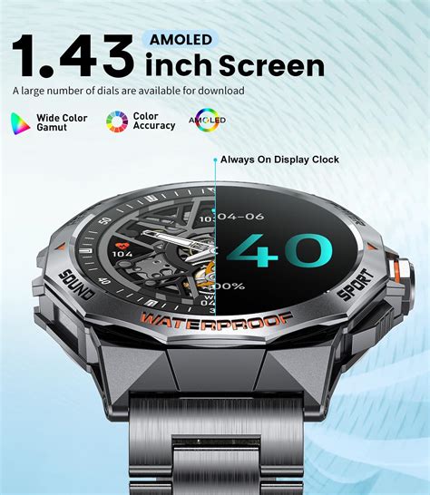 Reloj Inteligente Para Hombre Respuestahacer Llamadas Reloj Inteligente Amoled Resistente De