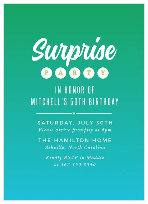 Ombre Celebration Milestone Birthday Invitations By Basic Invite