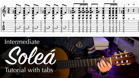 Flamenco Guitar Tutorial Beginner Sole Etude Tabs Score With