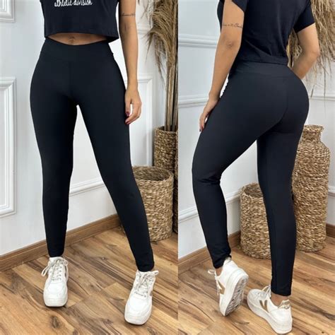 Calça Legging Grossa Feminina Fitness Cintura Alta Suplex Shopee Brasil