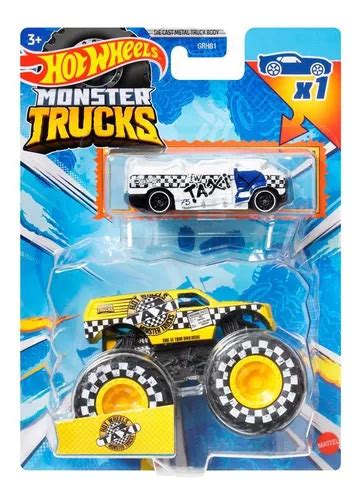 Carrinho Hot Wheels Monster Trucks Taxi Hkm Mattel Parcelamento Sem Juros