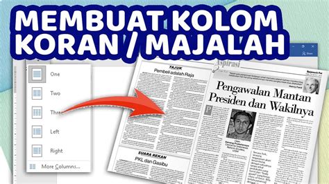 Cara Membuat Kolom Koran Majalah Di Microsoft Word YouTube