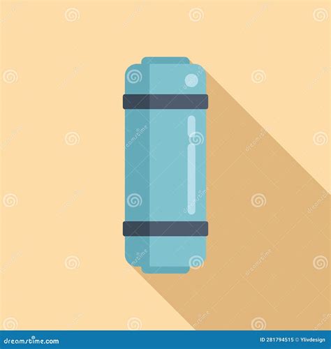 Icono Del Frasco Termo Vector Plano Vacaciones De Viaje Ilustración