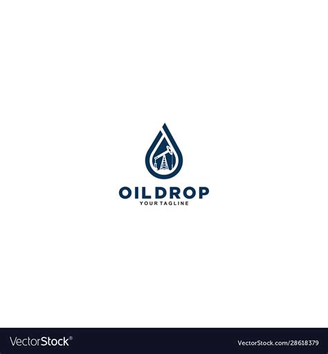 Oil Drop Logo Template Design Royalty Free Vector Image