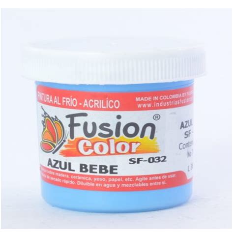 PINTURA AL FRIO FUSION COLOR X60 ML AZUL BEBE