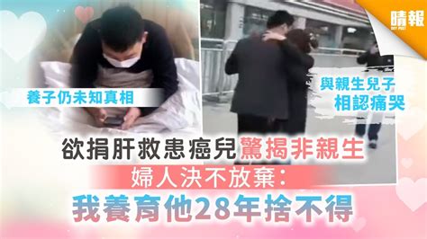 【母子分離】欲捐肝救患癌兒驚揭非親生 婦人決不放棄：我養育他28年捨不得 晴報 家庭 熱話 D200428